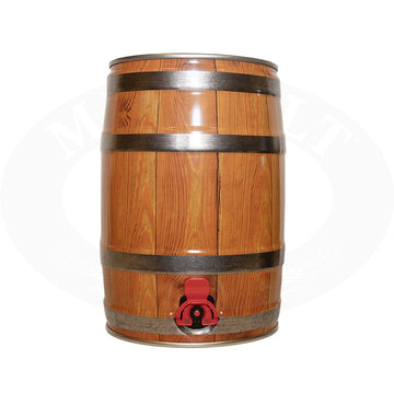 Fustino in alluminio effetto simil-legno lt.5 con Rubinetto