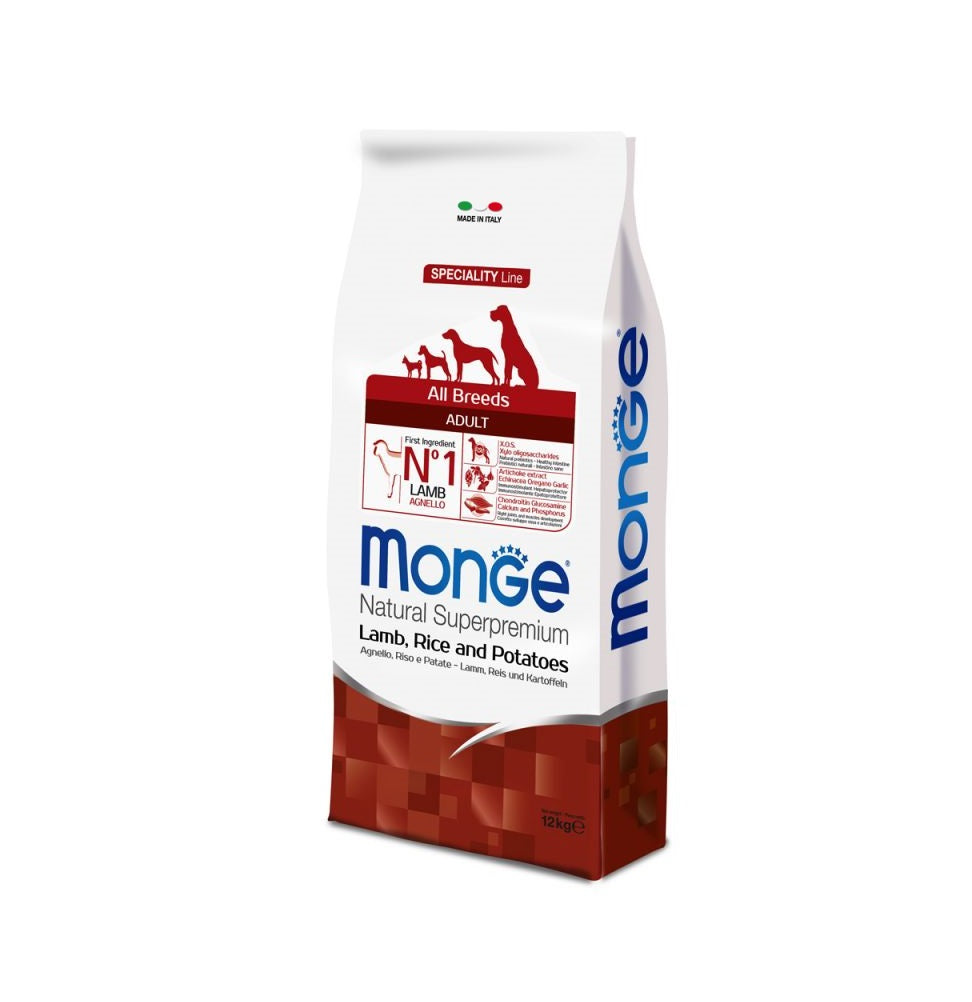 Monge All Breeds Adult Agnello con Riso e Patate 12 kg
