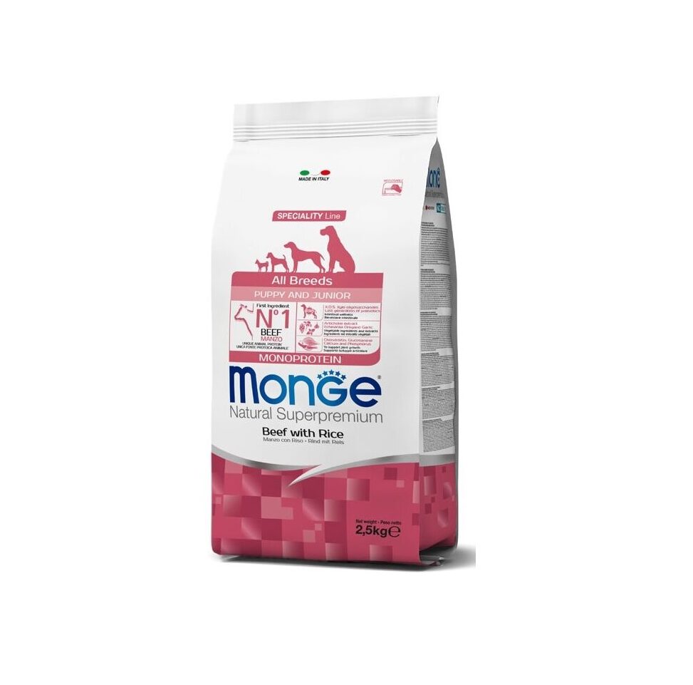 Monge All Breeds Puppy & Junior Manzo con Riso 12 kg