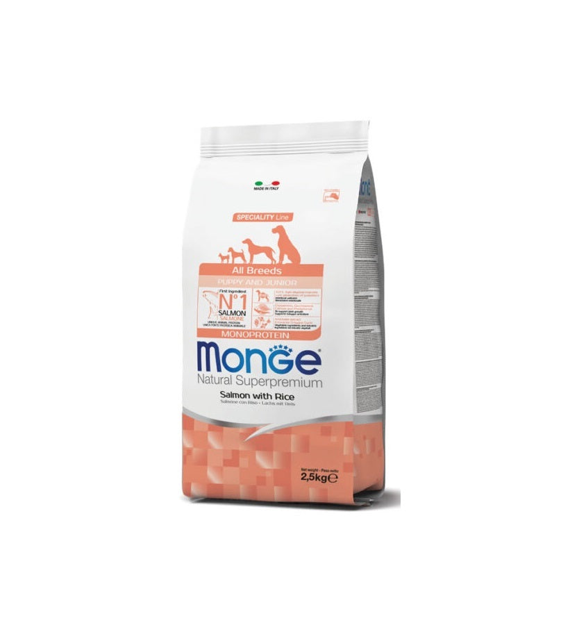 Monge All Breeds Puppy & Junior Salmone con Riso 12 kg