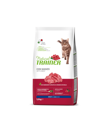 Natural Trainer Cat Adult con Manzo 1,5 kg
