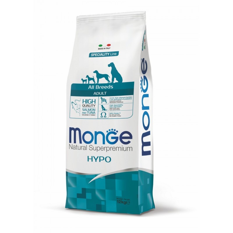 Monge All Breeds Adult Hypo con Salmone e Tonno 12 kg