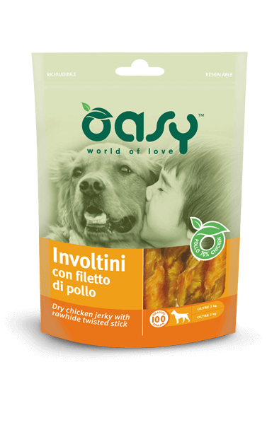 Involtini con Filetto di Pollo Oasy Snack per cani