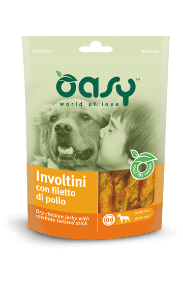Involtini con Filetto di Pollo Oasy Snack per cani