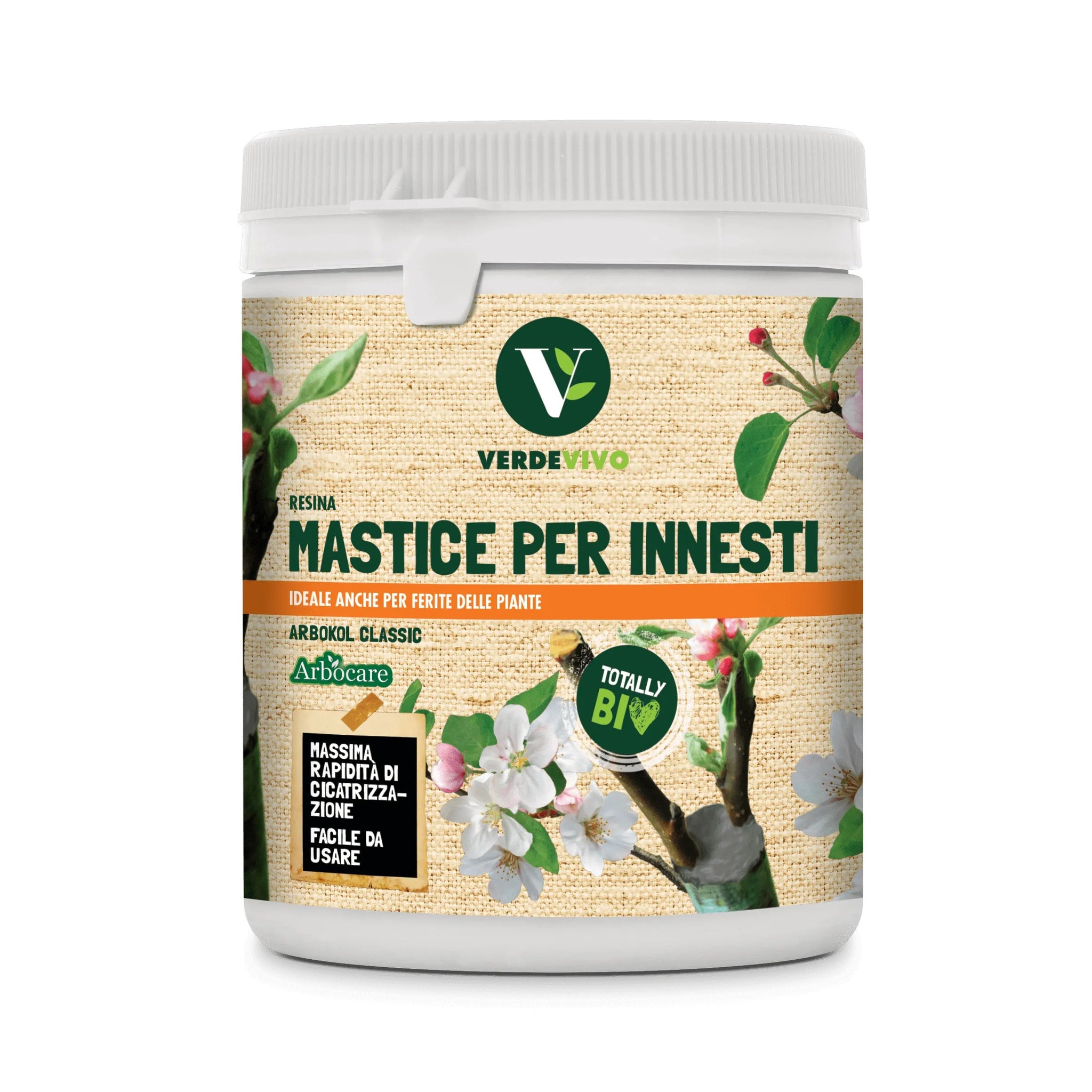 Mastice cicatrizzante per innesti e potature gr.250 Arbokol Verde Vivo