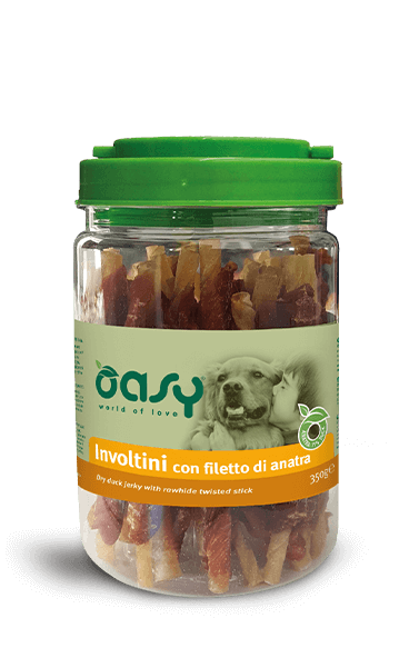 Involtini con Filetto di Anatra Oasy Snack per cani