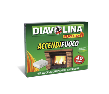 Diavolina accendifuoco 40 cubi