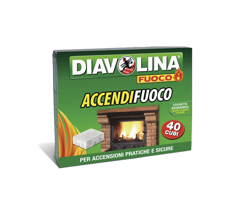 Diavolina accendifuoco 40 cubi