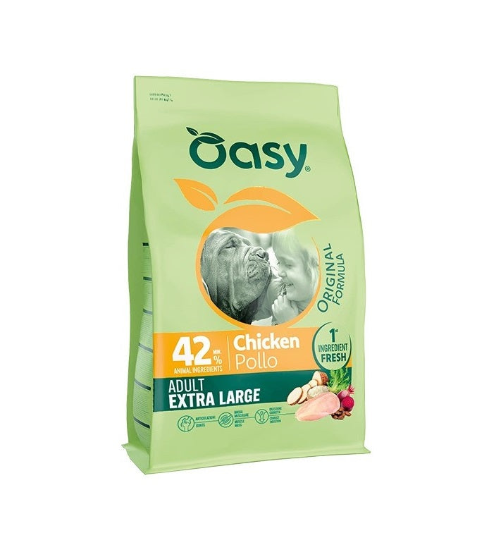 Oasy Trockenfutter Hund Adult Extra Large mit Huhn 10 kg