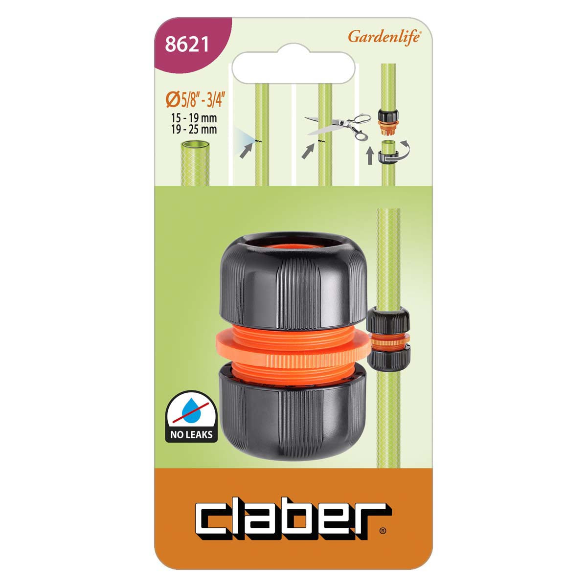 Riparatore da 5/8" (14-19 mm) - 3/4" (19-25 mm) CLABER 8621