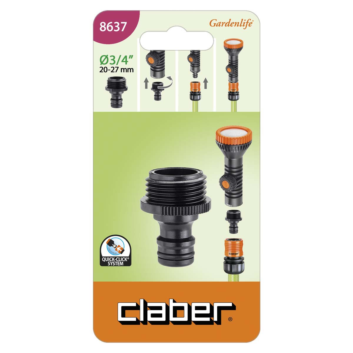 Presa irrigatore 3/4" Maschio CLABER 8637