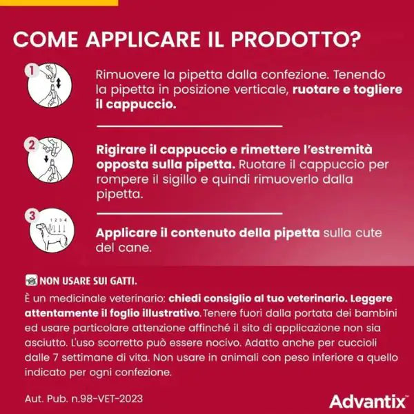 Advantix antiparassitario Spot-On per cani