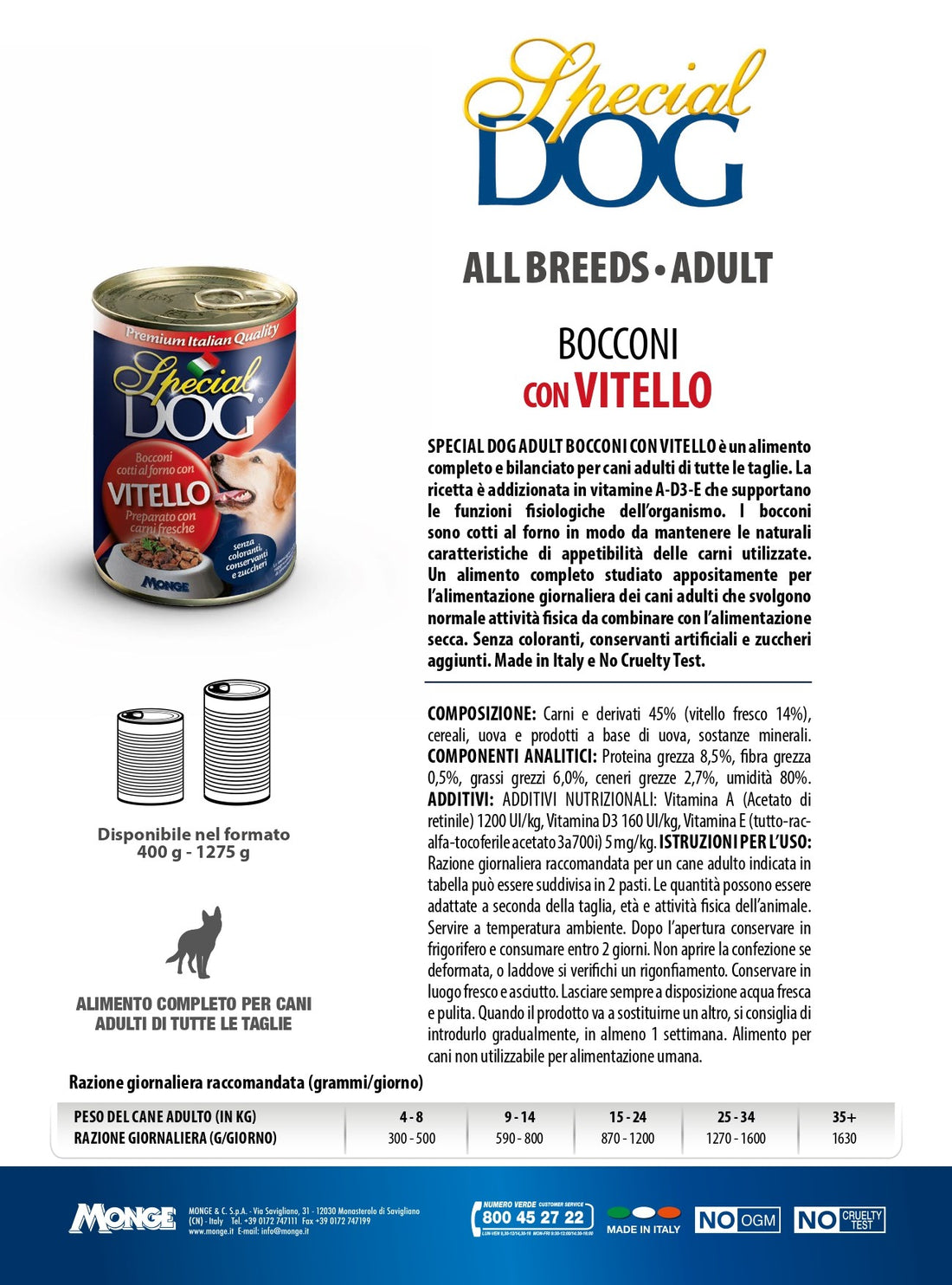 Special Dog Bocconi con Vitello 400 g
