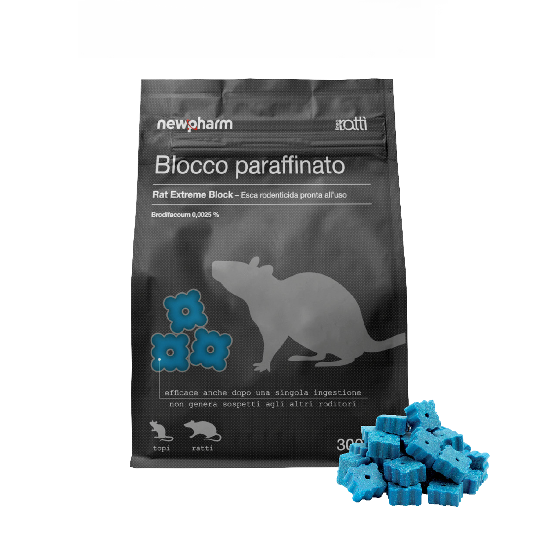 Esca topicida in blocco paraffinato 300 g ( 30 blocchi da 10 g )