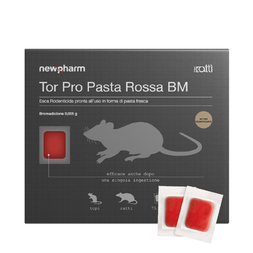 Esca rodenticida Tor Pro Pasta Rossa 1,5 kg ( 3 buste da 500 g )