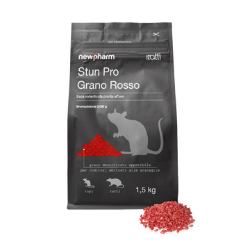 Esca rodenticida Stun Pro Grano Rosso 1,5 kg