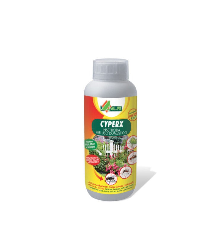 Insetticida concentrato Cyperx 10 AL.FE contro insetti striscianti e volanti