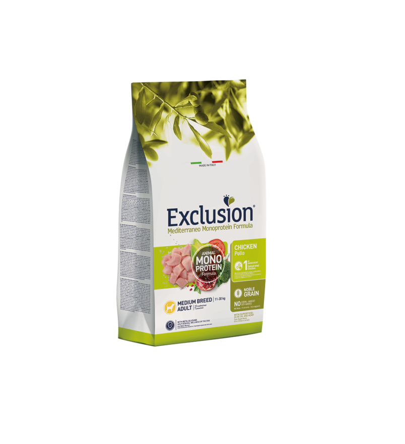 Exclusion Noble Grain Adult Medium con Pollo 12 kg