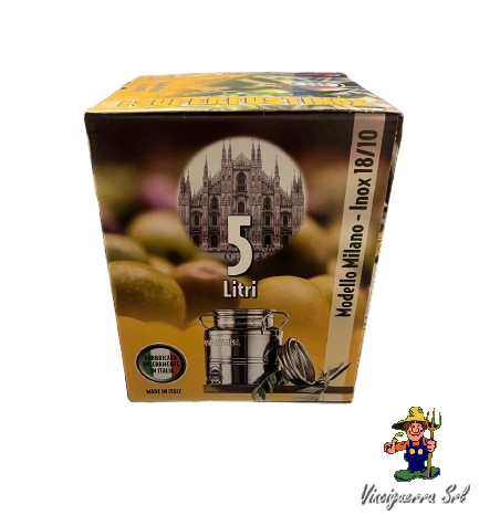 Contenitore per olio in acciaio inox 18/10 mod.Milano