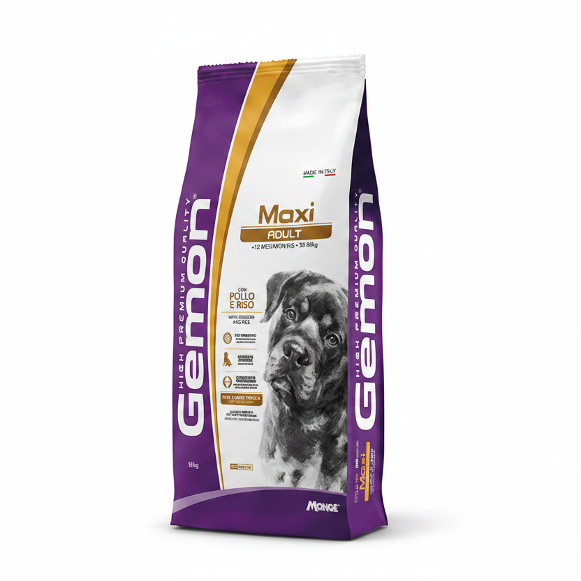 Gemon Maxi Adult con pollo e riso kg.15