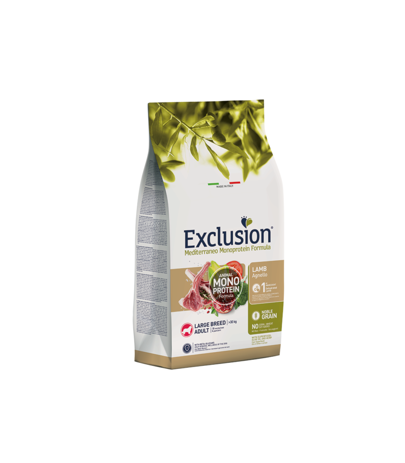Exclusion Noble Grain Adult Large con Agnello 12 kg