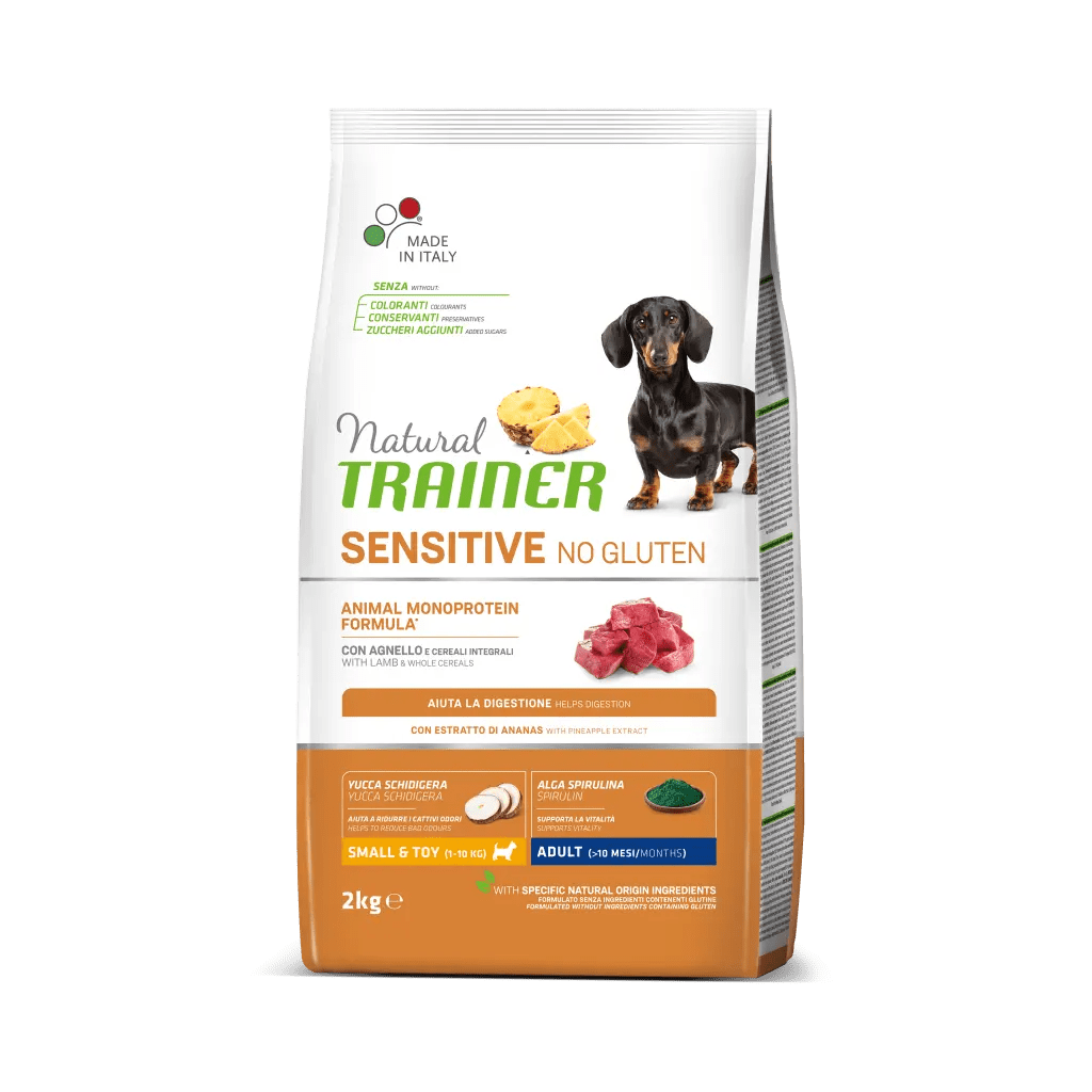 Natural Trainer Adult Mini Sensitive No Gluten con agnello 2 kg