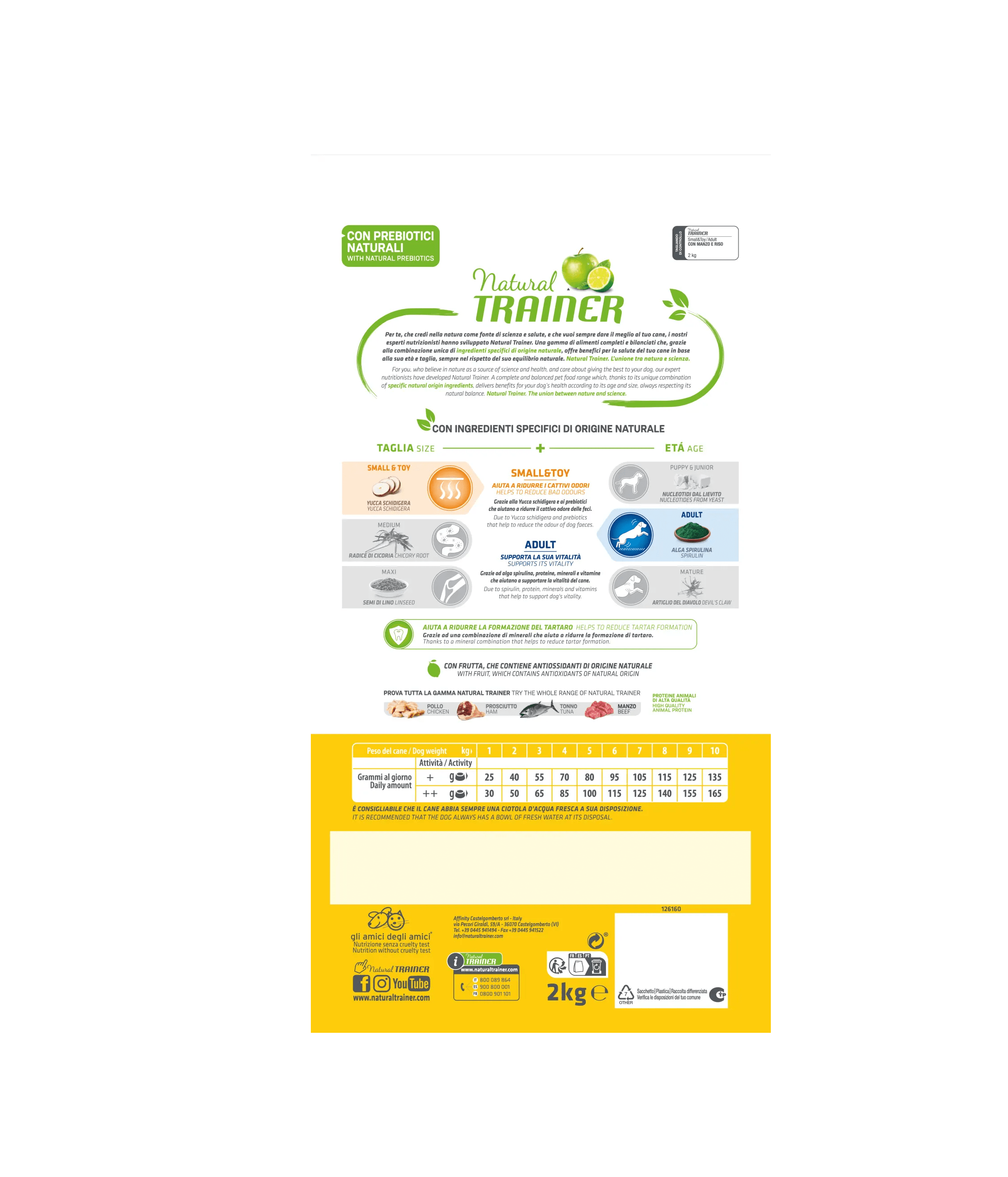 Natural Trainer Small&Toy ausgewachsene Hunde Rindfleisch-Kroketten
