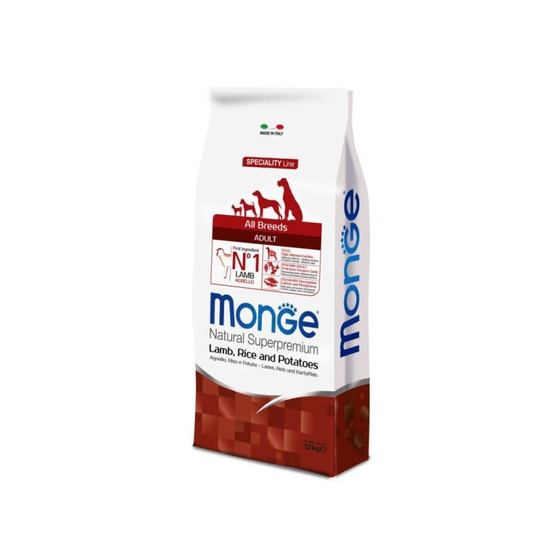 Monge All Breeds Adult Agnello con Riso e Patate 2,5 kg