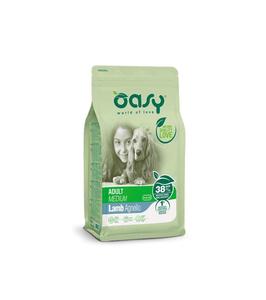 Oasy Adult Medium con agnello 3 kg