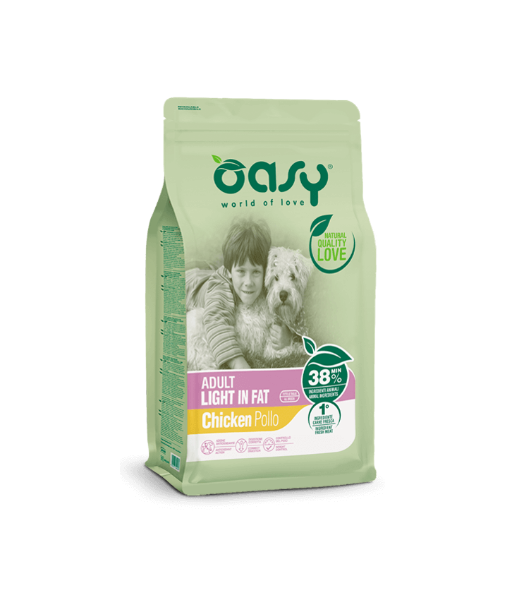 Oasy Adult Light in fat con pollo 3 kg