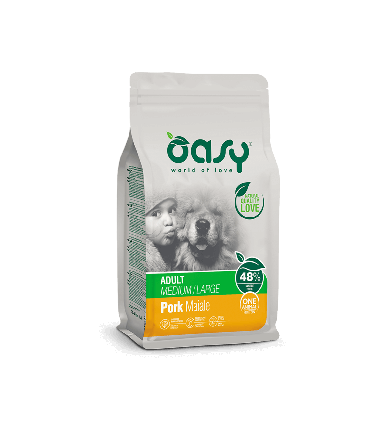 Oasy Adult Medium/Large con Maiale 2,5 kg
