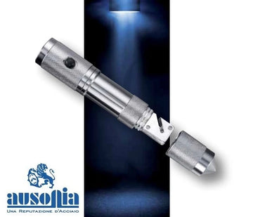 Torcia led di sicurezza con tagliacintura e frangivetro Ausonia