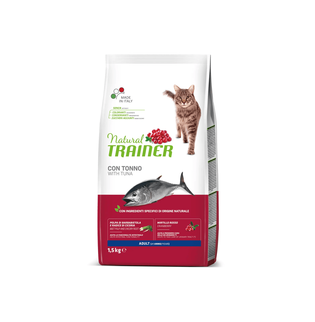 Natural Trainer Cat Adult con tonno 1,5 kg
