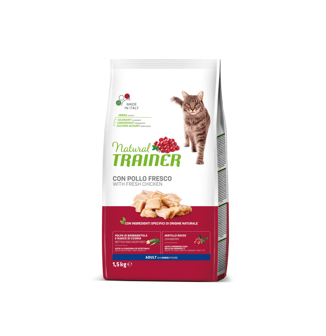 Natural Trainer Cat Adult con pollo fresco 1,5 kg